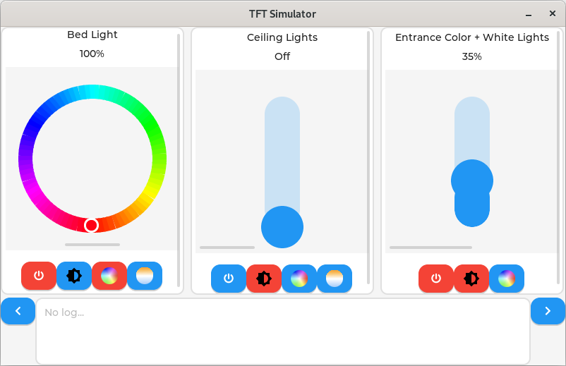 voorkant LVGL showing 3 lights